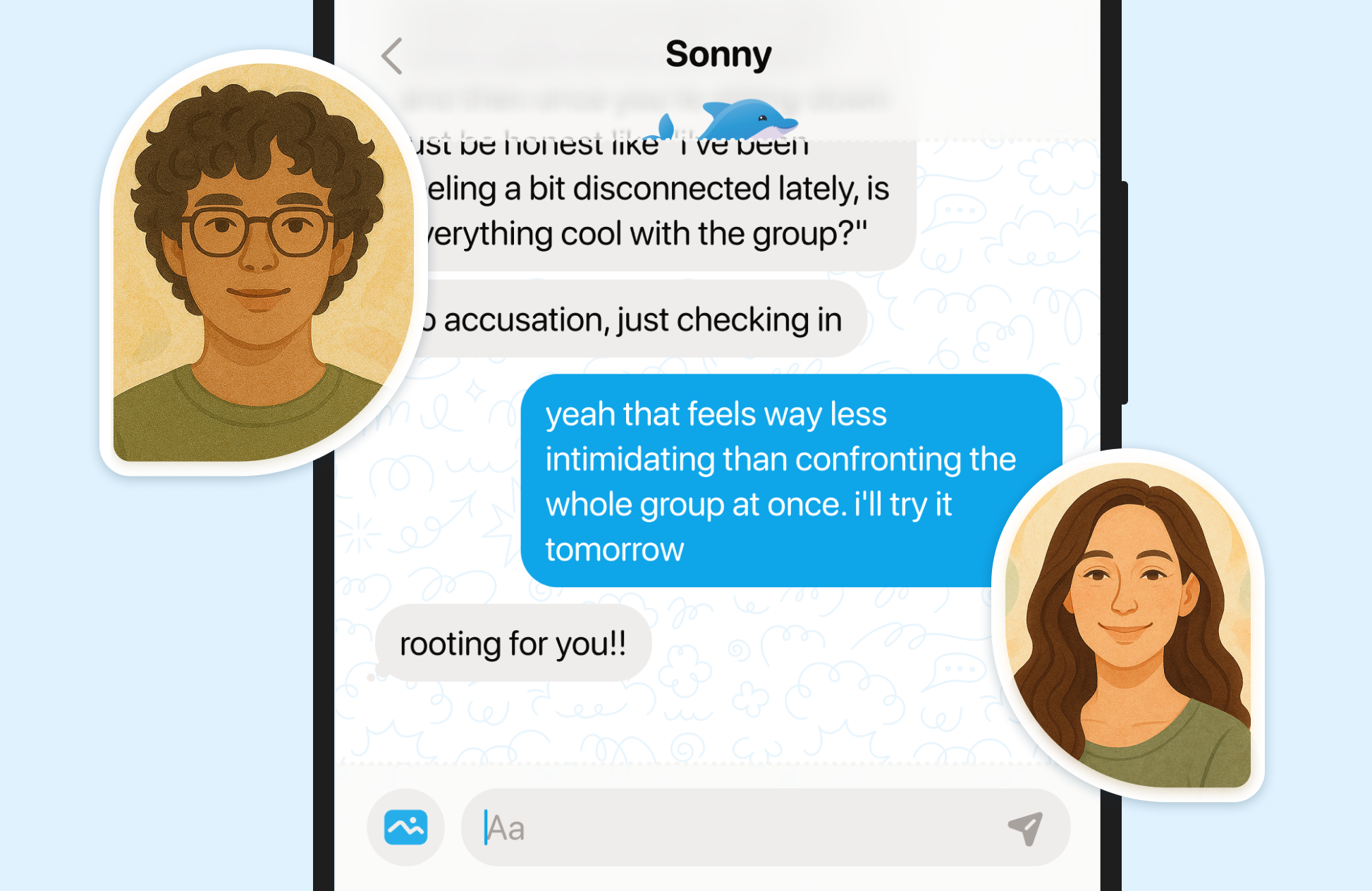 Sonar chat coaching interface